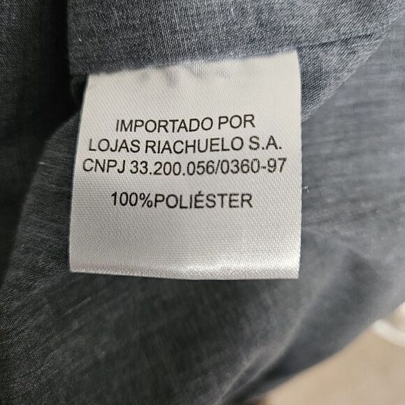 Original Navy Blue Windbreaker Parka Jacket Medium Zip Away Hood Lined Pockets - Picture 11 of 12